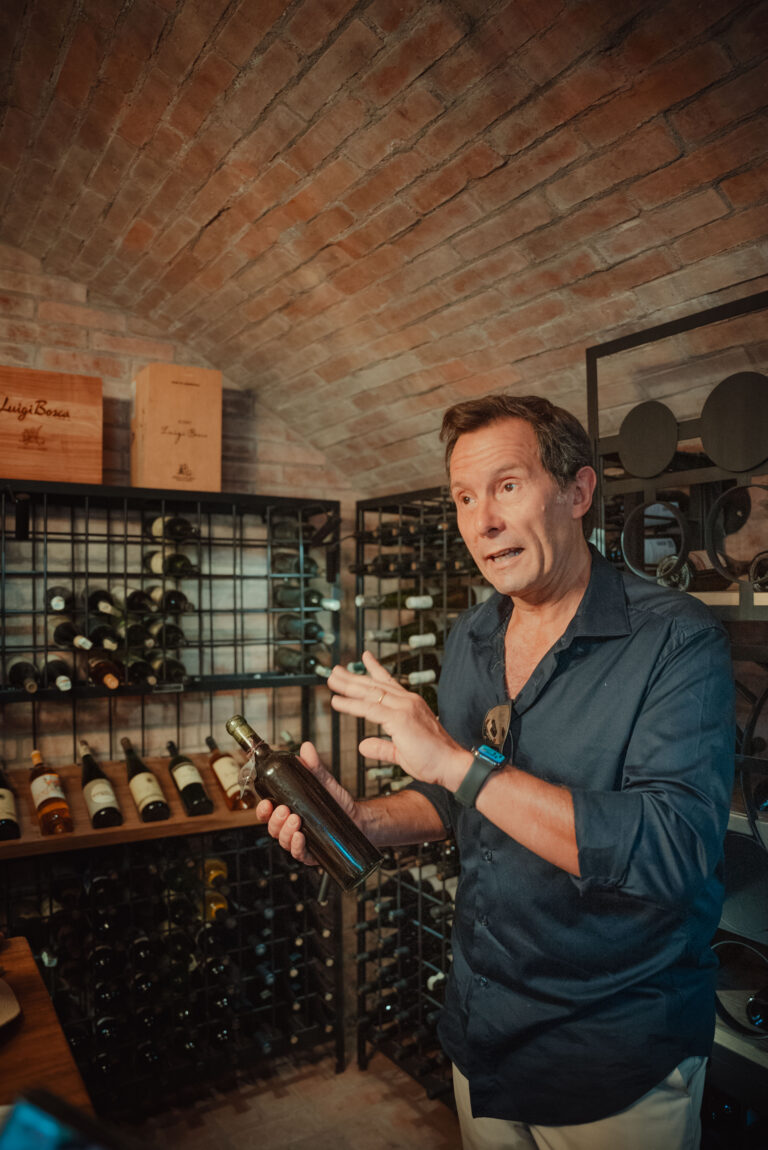 Alberto Arizu (h) en la cava de Finca El Paraiso